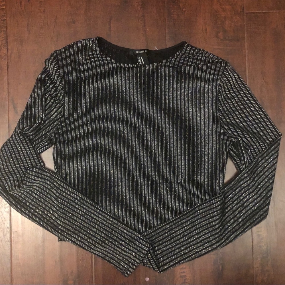 F21 Long Sleeve Crop Top